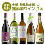 全部 酸化防止剤 無添加 赤 白 オレンジ スパークリングワイン MIX 5本 セット［冷蔵のみ］【1〜2営業日以内に出荷】【送料無料】 [W]