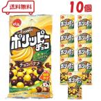 でんろく ポリッピー チョコ チョコバナナ 35g×10袋 豆菓子 豆スナック お茶請け おやつ お酒のあて おつまみ 期間限定 詰め合わせ まとめ買い セット