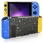 DLseego Switch カバー Joy-Con TPUカバー PCケース キラキラ スイッチ専用 着脱簡単 耐衝撃 高透明 超薄型(キラキラ)