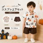  Halloween костюмированная игра мужчина формальный верх и низ в комплекте рубашка с коротким рукавом короткий хлеб 2 позиций комплект костюм тыква маскарадный костюм Event party Kids 