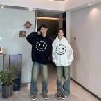 春秋 パーカー ペア カップル パーカー メンズ レディース スウェット ペアルック カップル パーカー 白 黒 長袖 韓国 ファッション トレーナー スウェット 恋人