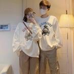 ショッピングペア カップル 春秋 トレーナー ペア カップル トレーナー メンズ レディース スウェット ペアルック カップル トレーナー 白 黒 長袖 韓国 トレーナー スウェット 彼女 恋人