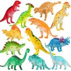 ダイナソーモデルセット１２種類セット 人気ソフトビニール恐竜おもちゃ　安全な材質採用　可愛い動物のフィギュア 子供玩具 男の子用おもちゃ 平行輸入