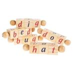 Hey Play Twist Blocks-Early Learning Wooden Alphabet Letters Montess 平行輸入