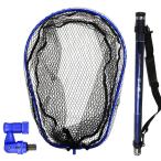 おり釣具 ランディングネット 3点セット BLUE LARCAL カーボン 玉の柄 6m/5.5m/5m + ランディングネットL/M + タモ