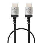 エレコム HDMI ケーブル プレミアム (Ver2.0) 細い 曲げに強い ナイロンメッシュ 50cm スリム 4K・2K Premium H