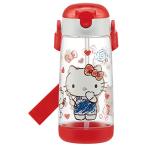 スケーター(Skater) 子供用 ストロー付き 水筒 クリアボトル サンリオ ハローキティ480ml シリコーン 女の子 PDSH5