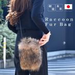 リアルファー ポシェット レディース 女性 秋 冬 毛皮 たぬき ラクーン 牛革 レザー ファーポシェット ショルダー ブラウン 小さめ 斜めかけ ギフト 送料無料
