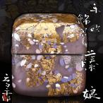 藤田喬平『手吹飾筥』銘：藤娘 最上位希少作 共箱 栞 札 送料無料 本物保証【松森美術】