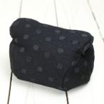 カメラケース camera case　ミラーレス一眼カメラ用　カメラのお洋服　ナノ　/エレガントブラックレディードット