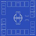 Dnoymab フルサイズ プレイマット カードゲーム ラバー プレイマット 2人用 滑り止め 収納バッグ き 60×60cm (2mm 青い)