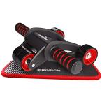 ショッピング腹筋ローラー PROIRON 腹筋ローラー 四輪 アブローラー 腹筋 エクササイズローラー 超快適な膝マット付き 静音 初心者 女性 に適しています最新四輪、