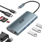 Acer USB C ハブ 9-in-1 アダプタ hdmi デ