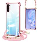 PAILAIMEN OPPO Reno3 A ケース クリア ショルダーストラップ Reno3a スマホケース 耐衝撃 オッポ リノ3A ケース