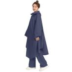 [BUQIREN] レインコート 自転車 レインポンチョ 通学レディース メンズ 大きめ ロング リュック 透明バイザー 防水 雨具 雨カッパ