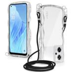 OPPO Reno9 A/OPPO Reno7 A ケース クリア ショルダー 耐衝撃 かわいい 人気 OPG04 カバー 透明 スマホケース