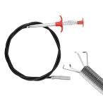 LIKENNY パイプクリーナー 柔軟なグラバーピックアップツール 4本ワイヤー爪 自由に曲がる 排水管 排水溝 掃除道具 風呂 洗面所 キッチ