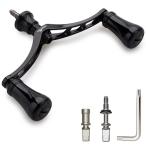 HEIGHTEN 80mm/95mm/98mm リール ハンドル 20mm/19mm ノブ 搭載 シマノ ダイワ 通用 スピニングリール用 Ne