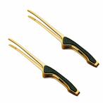 LLiKZio トング 焼肉 ステンレス キャンプ バーベキュー 薬味 調理用 揚げ物 パスタ (2本セット)24cm 先端が浮く スリムで掴み