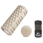 MOJEER フォームローラー 筋膜リリース 2個セット マッサージボール ストレッチ ポール エクササイズポール YJZ33AMQ (カーキ)