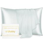 Utukky 枕カバー シルク枕カバー 43×63cm シルク100%枕カバー 6Aランク 封筒式 両面用 シルクタイプ 封筒式 ピローケース
