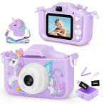 ArtCWK キッズカメラ 女の子 子ども カメラ ユニコーン カメラ 2.0インチ 1080P HD 4000w 子供 デジカメ デュアルレン