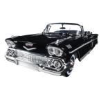 1958 Chevrolet Impala Convertible Black 1/24 MOTORMAX【全国送料無料】 シボレー インパラ モーターマックス アメ車 ミニカー オープン クラシック