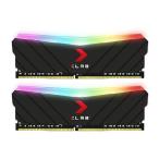 並行輸入 PNY XLR8 ゲーミング 32GB (2x16GB) DDR4 DRAM 3200MHz (PC4-25600) CL16 1.35V RGB デュアルチャンネル デスクトップ (DIMM) メモリ - MD32GK2D432001
