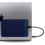  параллель импорт Afterplug - 2 bolsillos para portatil con calcoman?a reutilizable, para SSD externo portatil, Samsung T7, Crucial X8, Apple Magic Mouse, Ledg