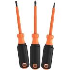 並行輸入 Klein Tools 85073INS 絶縁ドライバーセット 1000V プラス スロット付き スクエアチップ クッショングリップハンドル 3ピース