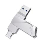 並行輸入 SSK 64GB USB Cフラッシュドライブ デュアルドライブ 2イン1 OTG USB A 3.2 + Type C メモリースティック サムドライブ Thunderbolt ペンドライブ 最大