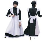 メイド服 ロング 男性用 英国風 コスプレ 長袖 男の娘 女装キャラ エプロン ドレス コスチューム 仮装 女装 学園祭