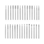 Kimlonton30本入り 3.0mm軸 ダイヤモンドビット ミニルータービット