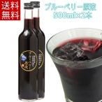 ショッピングブルーベリー 【送料無料】ブルーベリー原液(500ml)2本セット 岩手県産 国産 無農薬 無砂糖 果汁100％ ストレートジュース お取り寄せギフト 果実飲料
