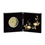 [21-16-9] 黒 屏風時計(中) クレマチス 送料無料