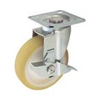 キャスター 省音キャスター ＴＲＵＳＣＯ　プレス製省音キャスター　自在ストッパー付　Φ１２５　  (TXUJB-125)