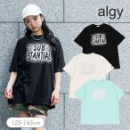 子供服 ALGY アルジー 箔プリント BIG Tシャツ女の子 ALGY アルジー  キッズ 半袖 Tシャツ トップス おしゃれ かわいい 2025夏 爆買