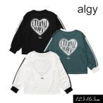 ショッピングアルジー 子供用 algy アルジー ハートバックロゴ 長袖 Tシャツ 女の子 ALGY アルジー  キッズ トップス おしゃれ かわいい 2025秋