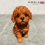 置物 犬 かわいい 動物 玄関 頭を上げるプードル イヌ おしゃれ インテリア 卓上 ガーデン プレゼント woobia ウービア