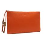 [ зеленый магазин ломбард ] Gucci 449653 bamboo кисточка клатч кожа / orange [ б/у ]
