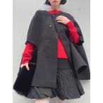 miele grande ミエーレ ポンチョ型 ジャケットJKT レディース おしゃれ かわいい トップス ジャケット 個性的 春 秋 冬 30代 40代 50代