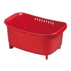パール金属 モデルノ 洗い桶 レッド  HB-1974