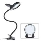 拡大鏡 　スタンドルーペ 　クリップ式　倍率3倍/10倍　レンズ直径10CM　LEDライト付き　読書　新聞　地図　ジュエリー　手芸　虫眼鏡　US