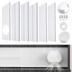 窓用ダクトパネル テラス窓用パネル 6枚セット アップグレード 窓枠高さ43から233cmまで使用可 二重径対応 雨よけデザイン 密封性向上 ポ