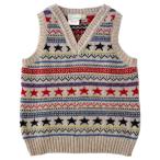 ショッピングママン スター柄 ベスト(Boys' Knitted Tank Top)