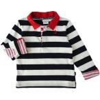 ショッピングママン 長袖 太ボーダー ラガーシャツ(Boys' Stripe Rugby Top)