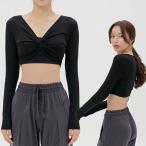 バレエ トップス　長袖　ショート丈 黒