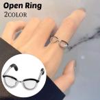 Yahoo! Yahoo!ショッピング(ヤフー ショッピング)指輪 オープンリング レディース アクセサリー 眼鏡モチーフ メガネ めがね ユニーク 個性的 カジュアル かわいい おしゃれ シンプル プレゼント