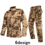 迷彩服 上下セット セットアップ 2ピース 上下2点セット サバゲー 戦闘服 軍隊服 サバイバルウエア 長袖長ズボン ロングパンツ ジャケット ハイネ