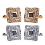 カフスボタン メンズ アクセサリー ファッション雑貨 スーツ パーティ 結婚式 2次会 フォーマル ギフト プレゼント シルバー ゴールド ラインスト